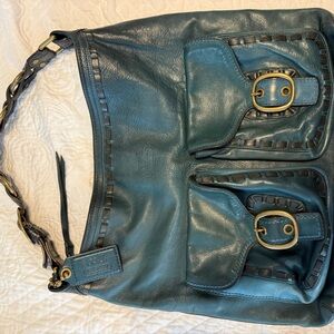 This Coach Bleeker Bag. Limited Edition (16" x 17" x 2") Italian Leather Green